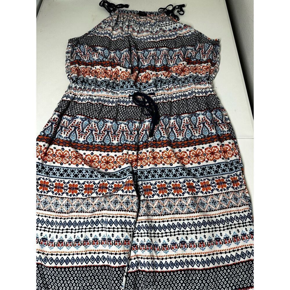 Toxik Bohemian Jumpsuit Geometric Pattern Wide Le… - image 8